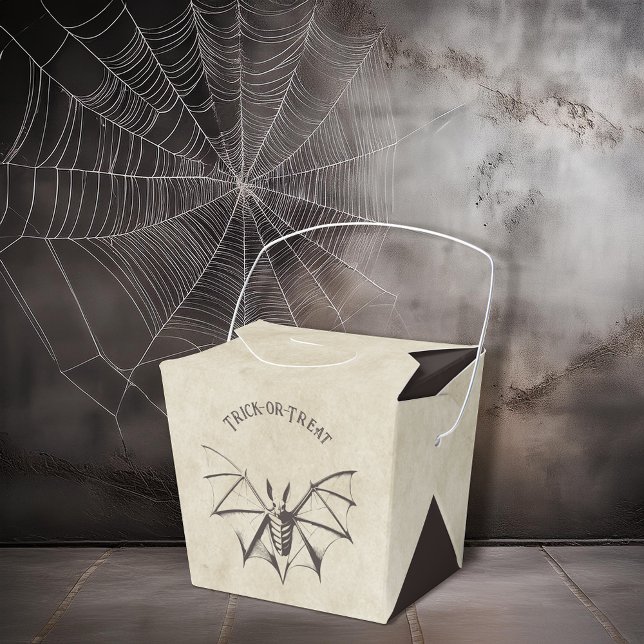 Vintage Skeletal Bat Halloween Favour Box (Creator Uploaded)