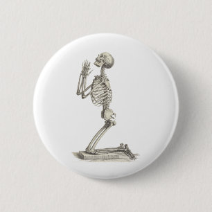 Vintage Skeleton 6 Cm Round Badge