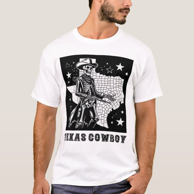 VINTAGE SKELETON COWBOY T-Shirt (Front)
