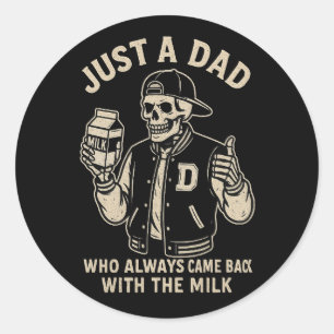 Vintage Skeleton Dad Tattoo Sticker