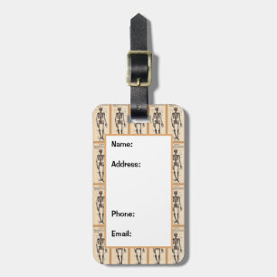 Vintage Skeleton Definition Luggage Tag