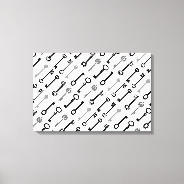 Vintage Skeleton Keys on Canvas (Front)