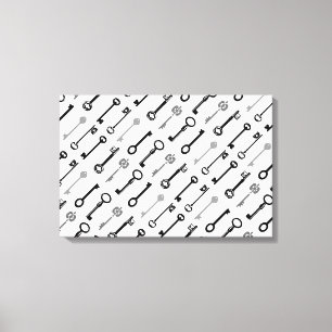 Vintage Skeleton Keys on Canvas Print
