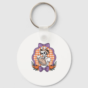 Vintage Skeleton Nurse and Baby � Cute Halloween R Key Ring