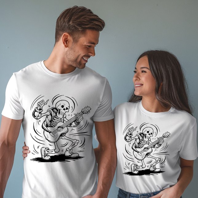 Vintage Skeleton Playing Guitar T-Shirt (Creator Uploaded)