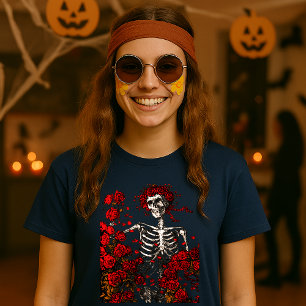Vintage Skeleton & Roses T-Shirt