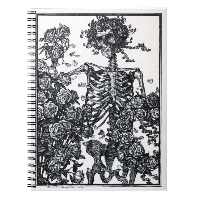 Vintage Skeleton Spiral Notebook (Front)