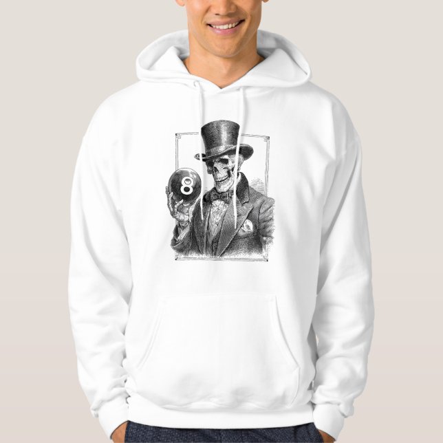 Vintage Skeleton with Top Hat and 8-Ball  (Front)