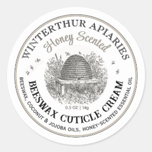  Vintage Skep Beeswax Cuticle Cream Label 