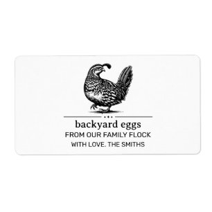 Vintage-Sketch Egg Carton Labels Personalised