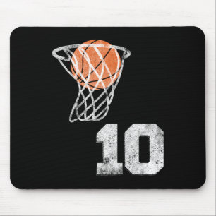 Vintage Sketll Jersey Number 10 Player Number  Mouse Pad