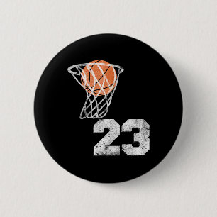 Vintage Sketll Jersey Number 23 Player Number  6 Cm Round Badge
