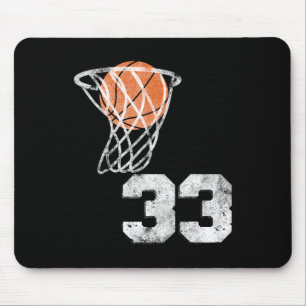 Vintage Sketll Jersey Number 33 Player Number Mouse Pad
