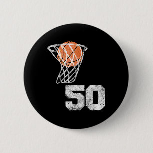 Vintage Sketll Jersey Number 50 Player Number  6 Cm Round Badge