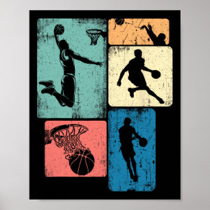 Vintage Sketll Men Boy Kids Player Coach Funny Bir Poster