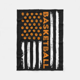 Vintage Sketll Usa Flag 4th Of July Sketll Men Boy Fleece Blanket