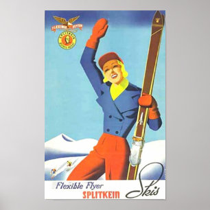 Vintage Ski Advertisement Poster