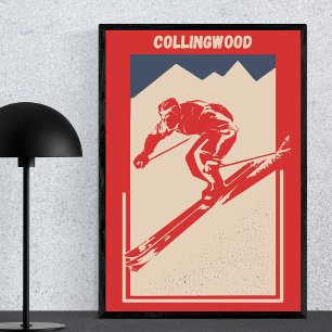 Vintage Ski Canada Mountain Resort Collingwood Poster