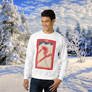 Vintage Ski Colorado Vail Snow Skiing Outfit Sweatshirt