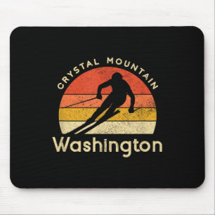 Vintage Ski Crystal Mountain Washington Mountain  Mouse Pad