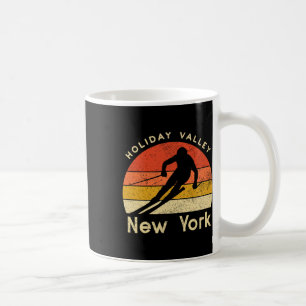 Vintage Ski Holiday Valley New York Mountain Coffee Mug
