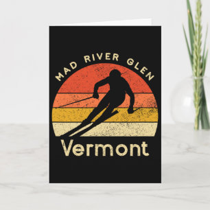 Vintage Ski Mad River Glen Vermont Mountain Card