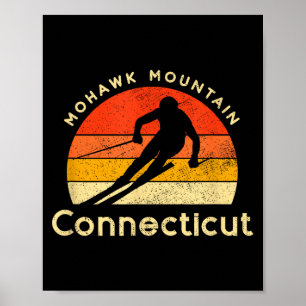 Vintage ski mohawk mountain connecticut mountain poster