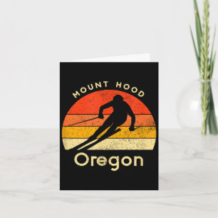 Vintage ski mount hood oregon mountain card
