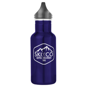 Vintage Ski Mountain Aspen Colorado Monogrammed 532 Ml Water Bottle