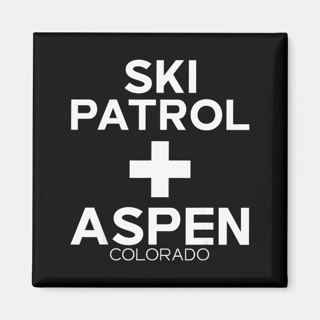 Vintage ski patrol aspen  magnet (Front)