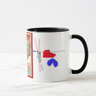 Vintage Ski Poster, Chamonix, Mont Blanc Mug