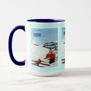 Vintage Ski Poster, France, Savoie, Megeve Mug