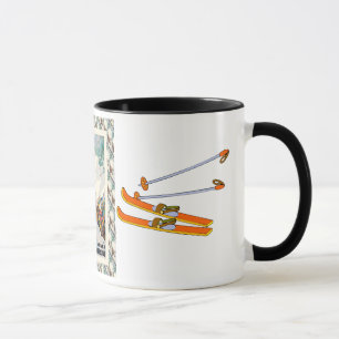 Vintage Ski poster, St Pierre de Chartreuse, Mug