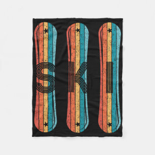 Vintage Ski Shirt For Men Women 80s 90s Snowboardi Fleece Blanket