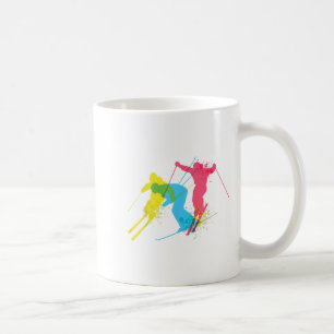 Vintage Ski Skiing Gifts For Men, Women, Kids Coffee Mug