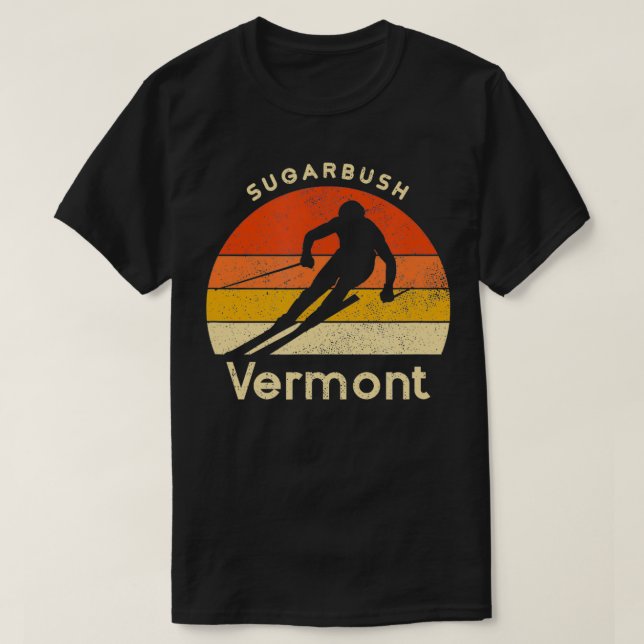 Vintage Ski Sugarbush Vermont Mountain  T-Shirt (Design Front)