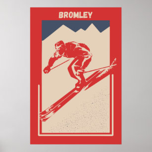 Vintage Ski Vermont Resort Bromley Mountain Poster