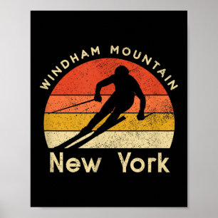 Vintage Ski Windham Mountain New York Mountain Poster