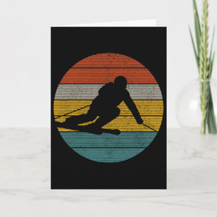 Vintage Ski Winter Sports Racing Downhill Skier Gi Card