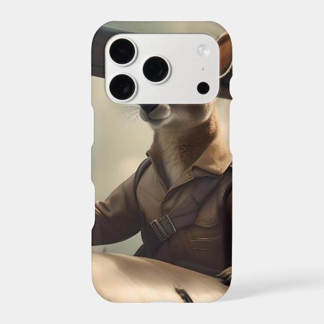"Vintage Skies: The Kangaroo Pilot in Old Plane (Back)