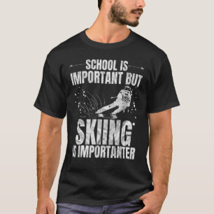 Vintage Skiing Players Sports  Back To School T-Shirt