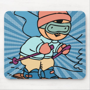 Vintage Skiing   skiing lover   skiing funny   ski Mouse Pad