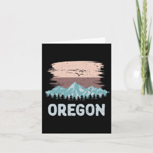 Vintage Skiing T Shirt Oregon Snowboarding Mountai Card
