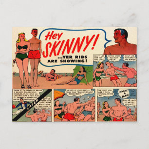 Vintage Skinny Guy Mail Order Advertisement Postcard