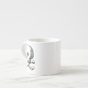 Vintage Skull and Crossbones Graphic Espresso Cup
