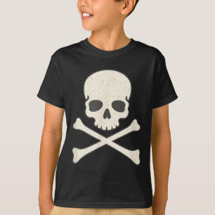 Vintage skull and crossbones pirate halloween T-Shirt