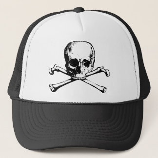 Vintage Skull and Crossbones Trucker Hat