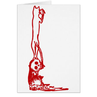 Vintage Skull Climbing in Red