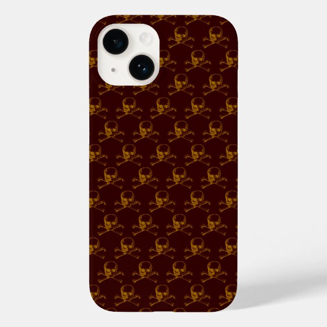 Vintage Skull & Crossbones Case-Mate iPhone Case (Back)