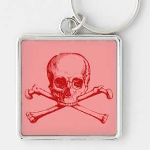 Vintage Skull & Crossbones Key Ring